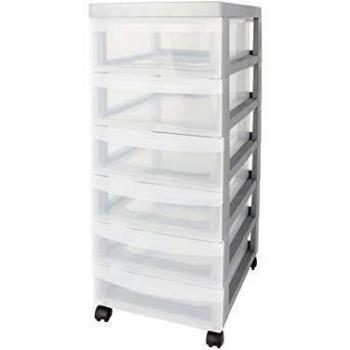 Iris Ohyama Stoccaggio Mobile 6 Cassetti 7 L – Design Chest DC‑360 Grigio