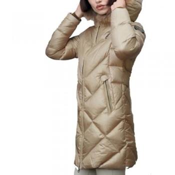 Parka Larga Althea en Beige – Chaqueta de Plumífero para Mujer
