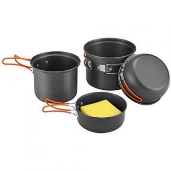 Bulin Outdoor Kochgeschirr – 4‑teilige Faltbare Töpfe für Camping und Wandern