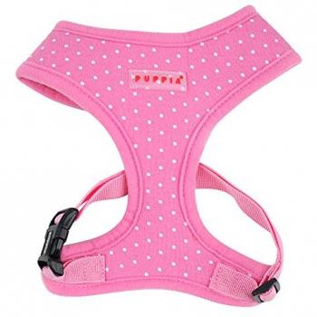 Peitoral Puppia Dotty na Cor Rosa para Cães