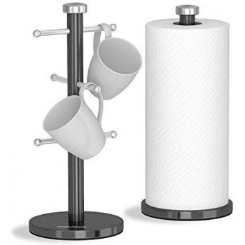Accents Stainless Steel Mug Tree and Towel Stand