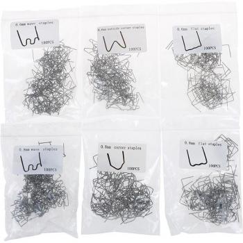 100‑teilige flache Heftklammern mit einstellbarer 0,6–0,8 mm Heißer Welle – Universalreparaturtool für Kunststoff und Schweißen