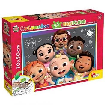 Puzzle da Pavimento Maxi 24 Pz 2 in 1 Cocomelon Impariamo Insieme Lisciani