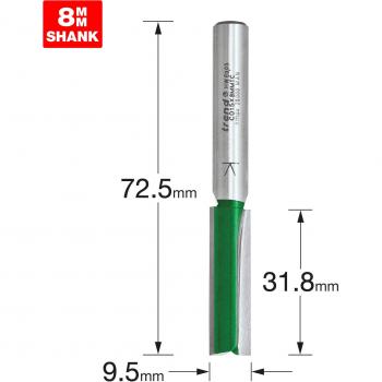 Trend CRAFTPRO Two Flute Straight Router Cutter