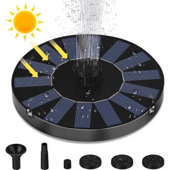 1.5W Solar Fountain with 6 Nozzles