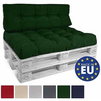 Cuscino per Bancali in Legno Style Verde Scuro 120x80x15 cm