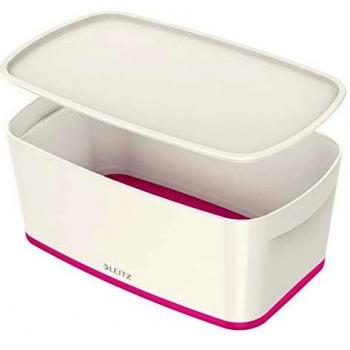 Leitz 5 Litre Pink Metallic Storage Box with Lid, Waterproof