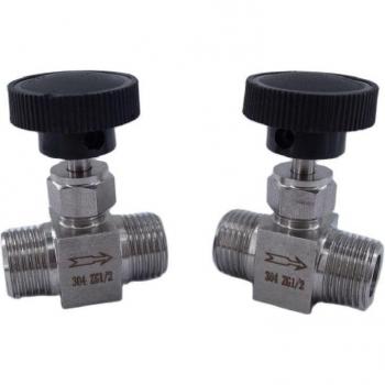 1/8 1/4 3/8 1/2 Adjustable Needle Valve Stainless Steel Male Thread