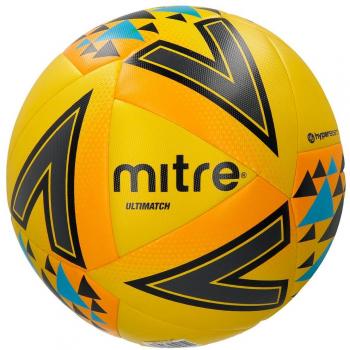 Mitre Ultimatch Plus Max Football, Yellow/Orange/Blue, Size 4