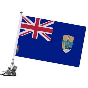 Sainte Hélène Multicolor Banner – 27×35cm, Double‑Side Design, St. Steel Mast