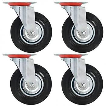 Set of Four 125 mm Swivel Casters