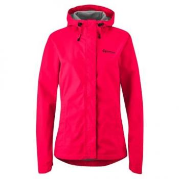 GONSO Damen Fahrradjacke Sura Light – Wasserdicht mit Kapuze (Neonpink)