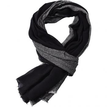 Baumwoll-Leinen-Langschal Männer – 80 x 190 cm, spleißen‑Krümmung, Herbst/Winter