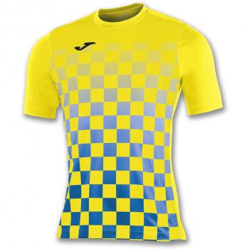 T-shirt Joma Flag Homme 6XS-5XS Bleu Roi/Jaune