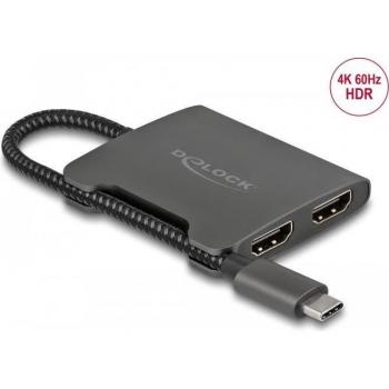 USB-C Stecker auf 2x HDMI Buchse Adapter