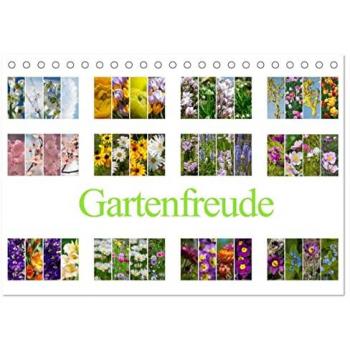 Gartenfreude Tischkalender 2025 DIN A5 quer CALVENDO Monatskalender