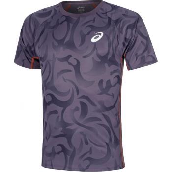 Camiseta Asics Game SS Top Gris Púrpura
