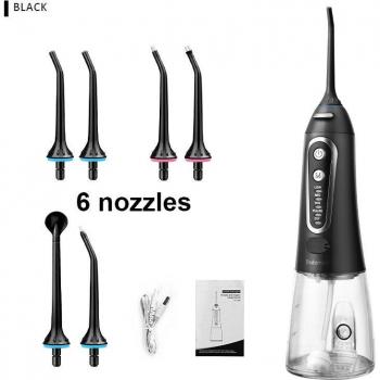 Irrigador Oral 5‑Modos con Chorro de Agua y Hilo Dental