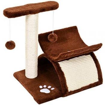 Torre Rascador para Gatos PawHut 43 cm con Bolas de Juego