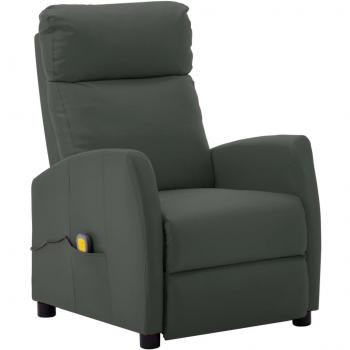 VidaXL Luxus Massagesessel Grau Kunstleder mit Fernbedienung