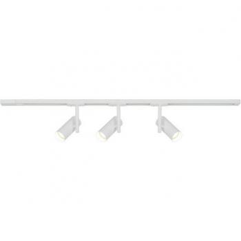 Ensemble Luminaire Sur Rail Jerome 3+1m Aluminium Blanc H.18,5