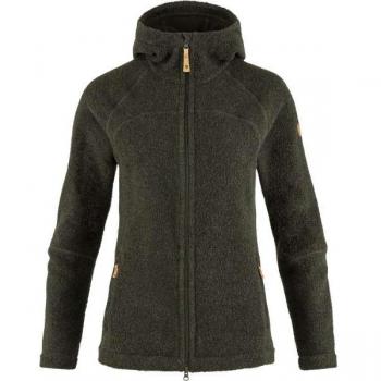 Fjällräven Damen Fleecejacke Kaitum Hoodie olive Größe L