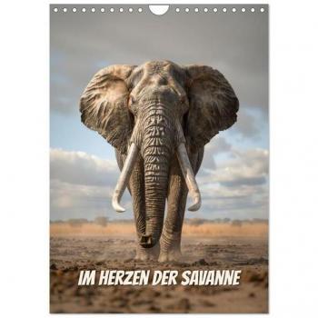 Im Herzen der Savanne (Wandkalender 2025 DIN A4 hoch) CALVENDO Monatskalender