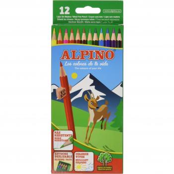 Alpino Crayons de Couleurs Junior (Bois 17,5 cm) – 12 unités