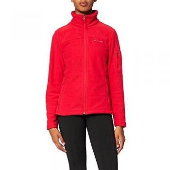 Women’s Fast Trek II Red Lily Columbia Fleece Jacket (Large)