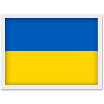 Artery8 Ukraine Flag A4 Framed Artwork