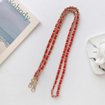 Shoulder Phone Bag with 110cm Leather Chain Lanyard