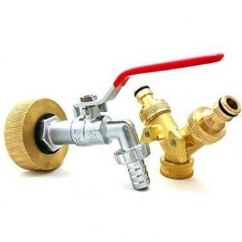 Raccord Femelle S60x6 Laiton, Robinet Chromé ¾ à Sorties Doubles