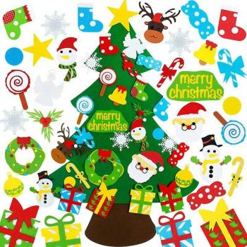 Árbol de Navidad colgante de fieltro