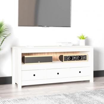 VidaXL Mueble de TV de madera maciza de pino 114x35x52 cm, Mueble de Salon, Mueble TV, Mueble TV salon, Mesa de TV, Mueble tele