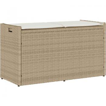 CojoRatan 100 cm – Banco de Almacenaje Beige, Rattan Sintético