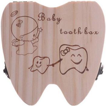 Kreative Baby Zahnbox aus Holz zur Aufbewahrung von Milchzähnen