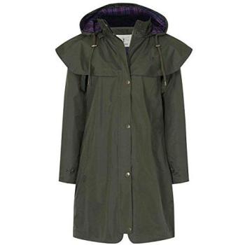 Lighthouse Women's Outrider 3/4 Length Waterproof Raincoat – Khaki, Size 14