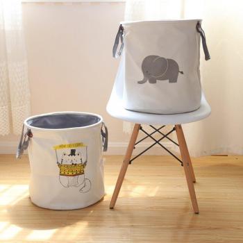 Elephant and Cat Toy Organizer Basket