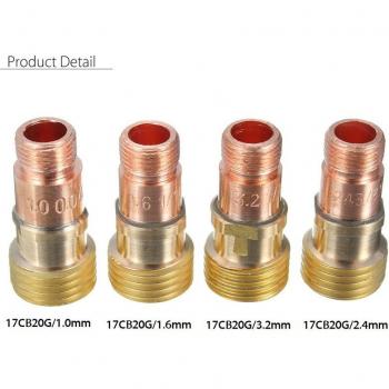 WP-17/18/26 TIG Welding Torch Collet Body Stubby Gas Lens Kit, 14x28.1mm