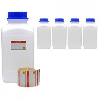 OCTOPUS Kanister (5 × Weithals‑Flaschen 4000 ml, blauem Deckel, naturfarben, vierkant G 80)