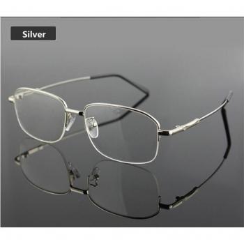 YOOSKE Gafas Medio Marco con Memoria Titanio Retro