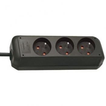 Brennenstuhl strömfördelare Eco-Line 3m 3x230V svart H05VV-F 3G1,5 1157504130