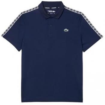 Lacoste Men's Monogram Stripe Polo Shirt (Navy)