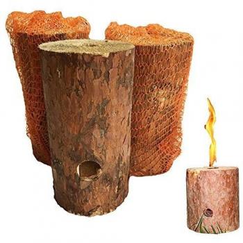 Bougie de Jardin Lot de 6 Feu suédois Bûche suédoise