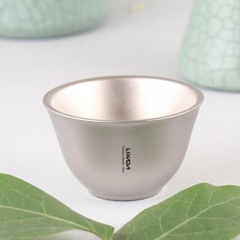 Lixada 50ml Double Wall Titanium Drinking Cup