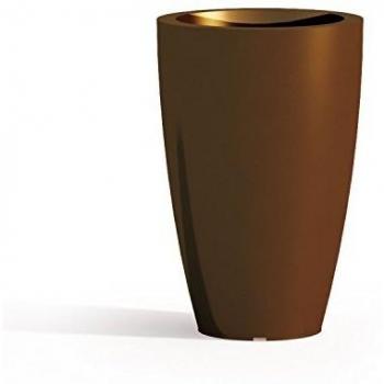 Vaso Parodia Resina Tondo Marrone H50 33Cm