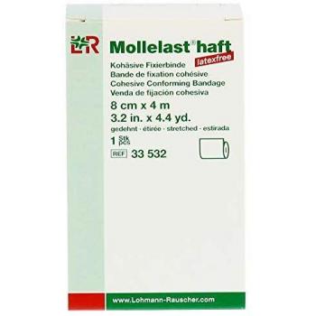 Mollelast latexfreie Haftbinde 8 cm x 4 m weiß 1 Stück