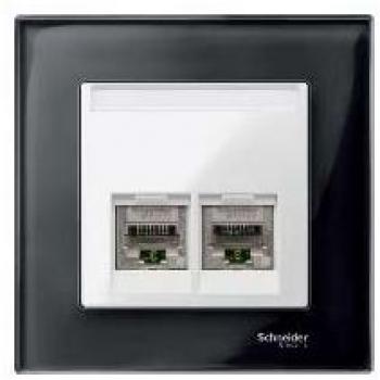 Tapa Doble RJ45 Marfil Schneider Elegance MTN469919