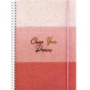 B5 Lined Notebook, Pink Glitter Finish – Your Dreams Collection