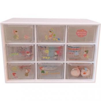 9-Grid Dustproof Drawer Storage Solution